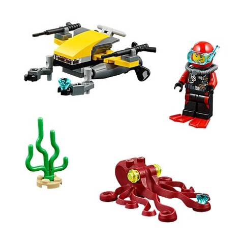 Các chi tiết trong Lego City 60090 - Xe lặn biển sâu