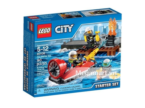 Vỏ hộp bộ sản phẩm đồ chơi Lego City 60106 - Bộ Cứu Hỏa Khởi Đầu