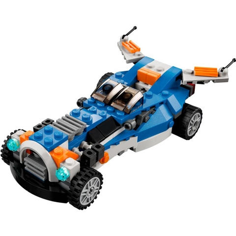 Mô hình xe ô tô với trang bị nhiều thiết bị trong Lego Creator 31008 - Máy Bay Sấm Chớp