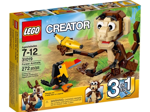 Vỏ hộp Lego Creator 31019 - Động Vật Rừng Xanh