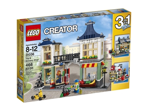 Vỏ hộp Lego Creator 31036 - Cửa hàng tạp hóa và đồ chơi