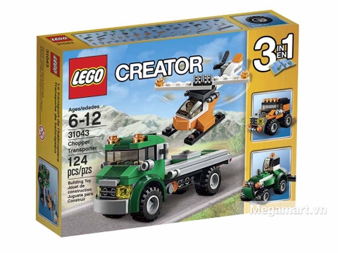 Hình ảnh vỏ hộp bộ Lego Creator 31043 - Xe vận chuyển trực thăng