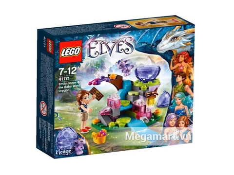 Vỏ hộp bộ đồ chơi Lego Elves 41171 - Emily Jones Và Tiểu Phong Long