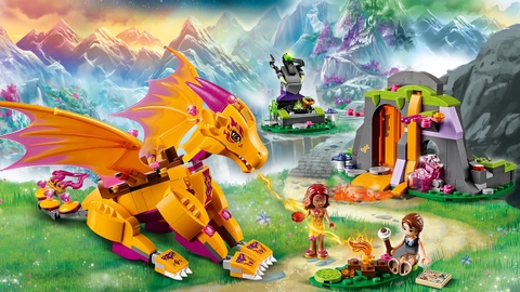 Bộ xếp hình Lego Elves 41175 - Hang Núi Bí Mật Của Rồng Lửa độc đáo