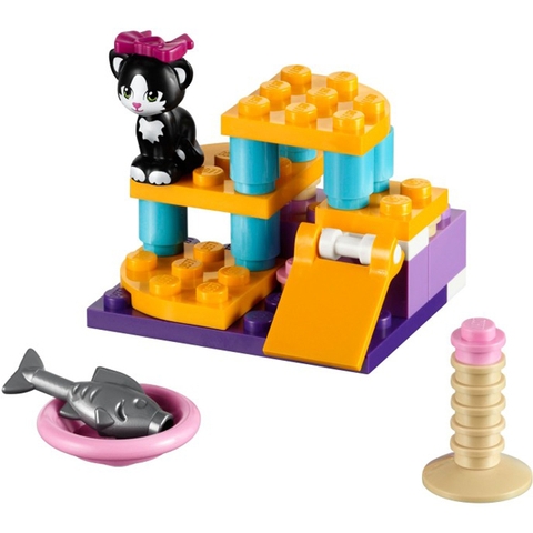 Trọn bộ mô hình Lego Friends 41018 - Sân Chơi Cho Mèo Cưng sau khi hoàn thành