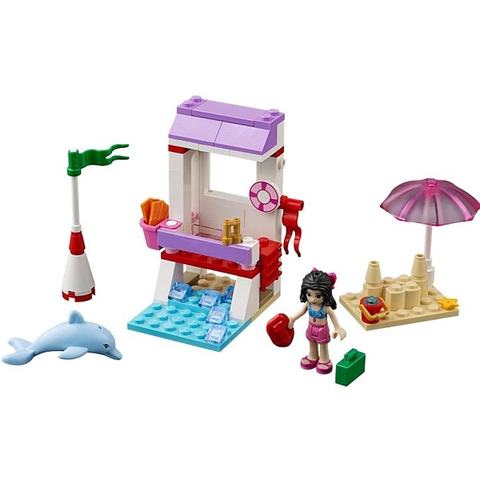 Tron bộ các chi tiết mà bé sẽ có trong bộ xếp hình Lego Friends 41028 - Chòi Cứu Hộ Của Emma