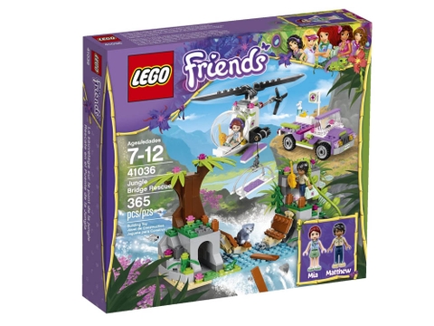 Hình ảnh vỏ ngoài hộp đựng sản phẩm Lego Friends 41036 - Cứu Hộ Tại Cầu Treo