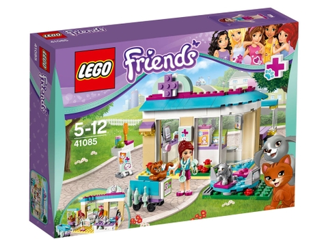 Hình ảnh bên ngoài vỏ hộp bộ đồ chơi Lego Friends 41085 - Phòng Khám Thú Cưng
