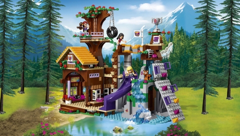 Lego Friends 41122 - Nhà Cắm Trại Trên Cây - toàn cảnh bộ đồ chơi