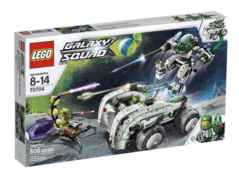 HÌnh ảnh thực tế vỏ hộp đựng sản phẩm Lego Galaxy 70704 - Cuộc Chiến Bọ Chét