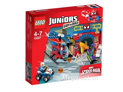 Hình ảnh hộp đựng sản phẩm Lego Juniors 10687 - Căn cứ của người nhện