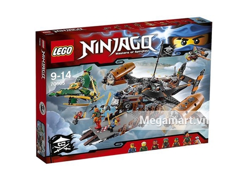 Hình ảnh vỏ hộp bên ngoài Lego Ninjago 70605 - Tàu Bay Tai Họa