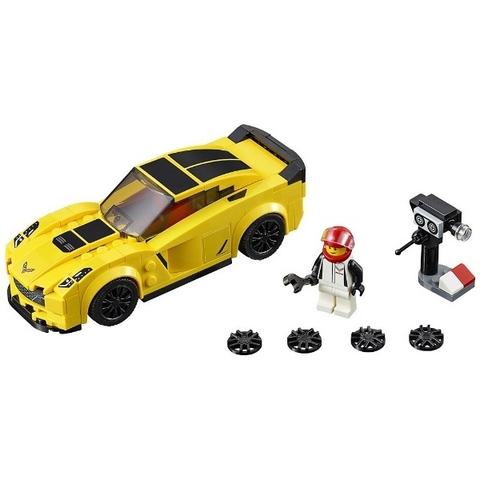 Lego Speed Champions 75870 - Xe Đua Chevrolet Corvette Z06 - các chi tiết trong bộ đồ chơi