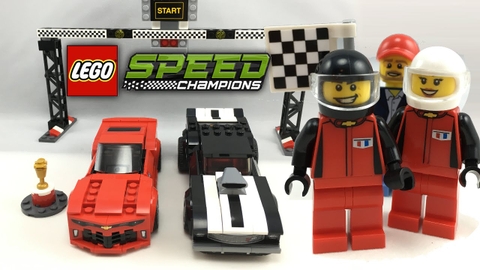 Toàn bộ bộ ghép hình Lego Speed Champions 75874 - Xe Đua Chevrolet Camaro Drag Race hấp dẫn với trẻ