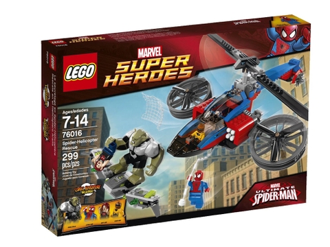 Vỏ hộp sản phẩm Lego Super Heroes 76016 Spider - Helicopter Rescue