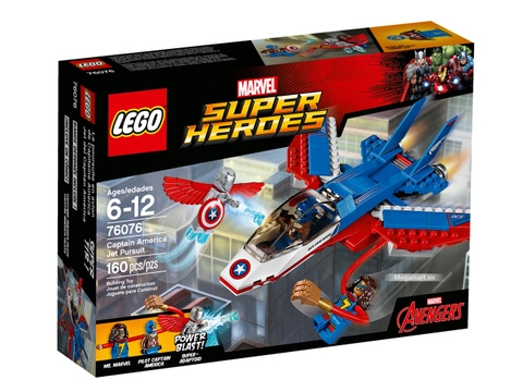 Hình ảnh vỏ ngoài của sản phẩm Lego Super Heroes 76076 - Captain America truy kích bằng máy bay phản lực
