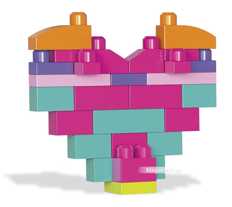 Các mô hình ấn tượng trong bộ Mega Bloks Xếp khối cơ bản túi lớn hồng (80 khối)