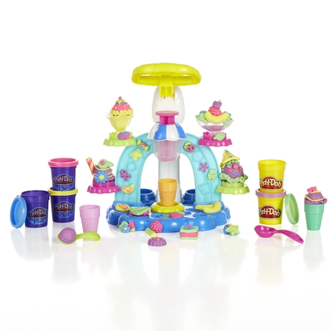 Trọn bộ các chi tiết có trong Play-Doh B0306 - Máy làm kem cầu vồng