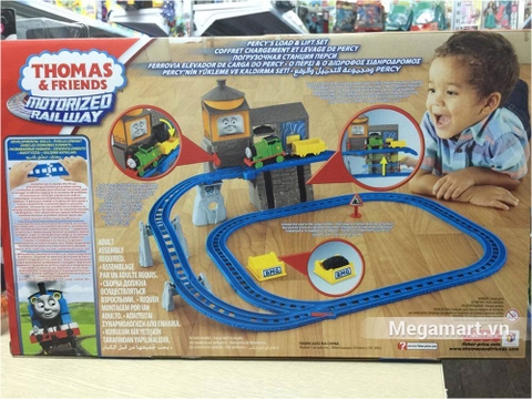Thomas and Friends Bộ đường ray vận chuyển hàng bằng thang máy Percy - bìa sau sản phẩm