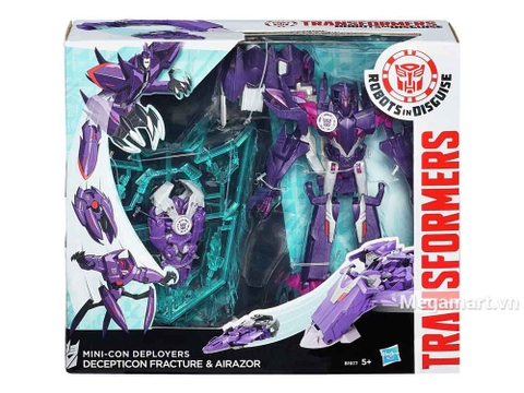 Hình ảnh vỏ ngoài của bộ Transformers Robot vũ khí hủy diệt Mini con