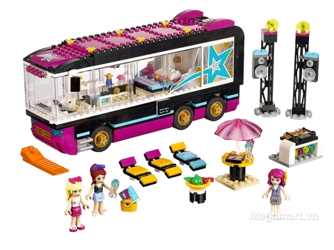 Trọn bộ các chi tiết trong mô hình Lego Friends 41106 - Xe Buýt Biểu Diễn Ngôi Sao