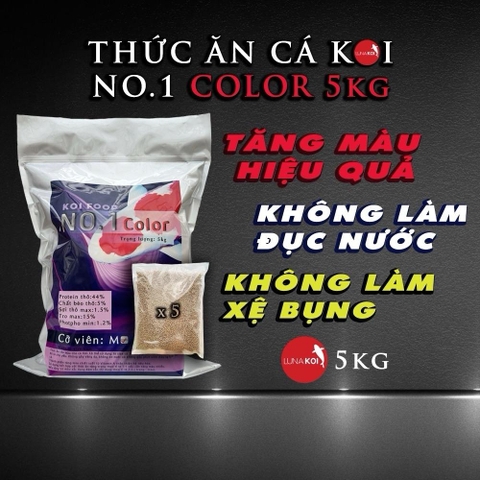 No.1 Color 5kg M Thức ăn tăng màu cá Koi hiệu quả