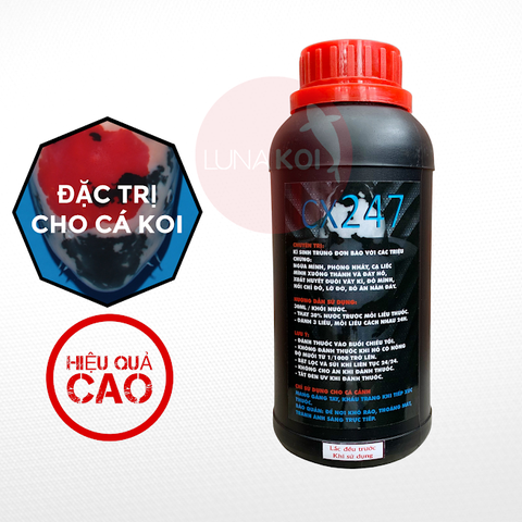 Cx247 500ml đặc trị ký sinh trùng bánh xe, nấm thuỷ mi cá Koi