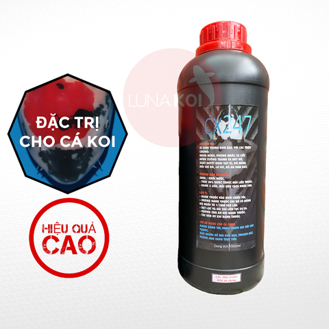 Cx247 1 lít đặc trị ký sinh trùng bánh xe, nấm thuỷ mi cá Koi