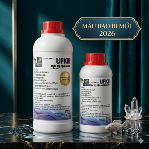 Thuốc trị rận nước cá Koi, cá cảnh dứt điểm, không tái lại chai 1 lít