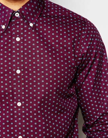 Áo sơmi tím Tommy Hilfiger