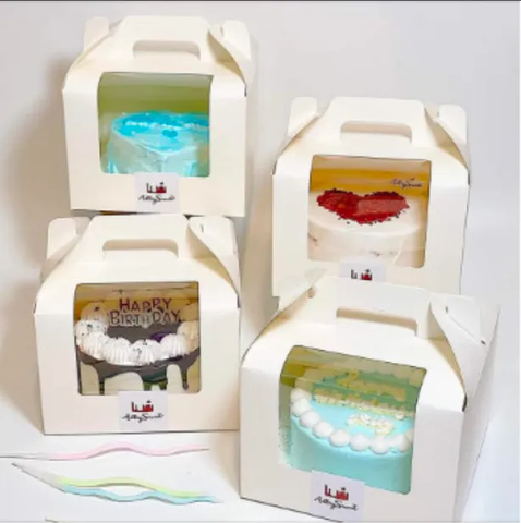 Hộp gato quai xách mặt trong 16x16cm