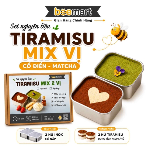 [SNL] Tiramisu 2 vị (Cổ điển+ Matcha) Giao toàn quốc