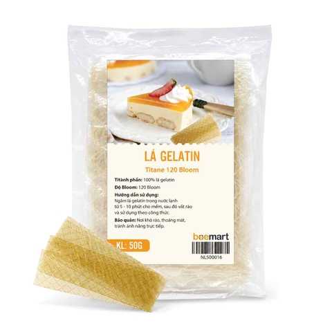 Lá Gelatin 50g Titane 120 Bloom