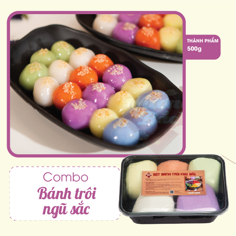 [Bột trộn sẵn cấp đông] Bánh trôi ngũ sắc Nương Bắc