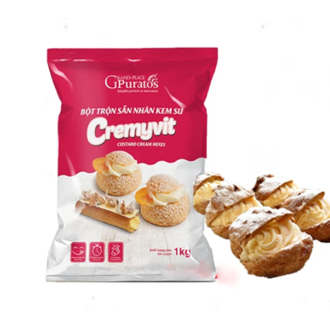 Bột trộn nhân kem su (Nguyên liệu thực phẩm) Cremyvit Puratos 1kg