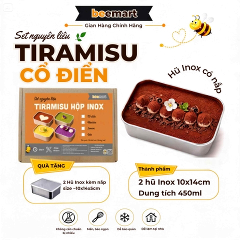 [SNL] Tiramisu hộp thiếc chữ nhật ( thành phẩm 2 hộp) Giao toàn quốc