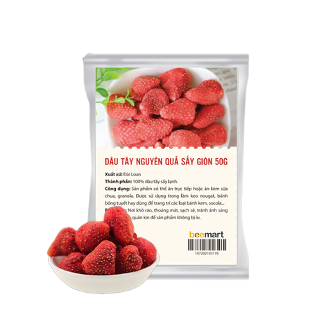 Dâu tây nguyên quả sấy giòn