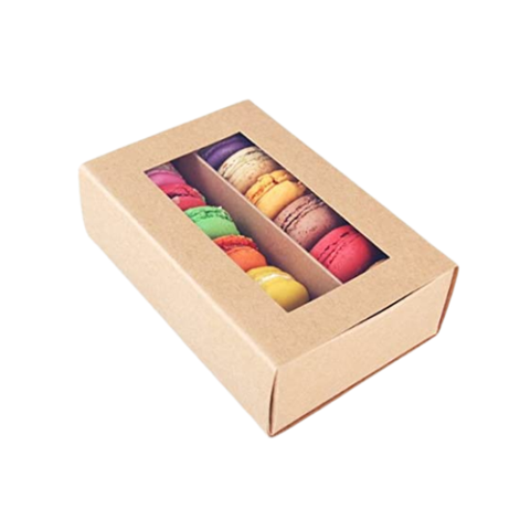 Hộp giấy đựng bánh macaron to (2 ngăn)