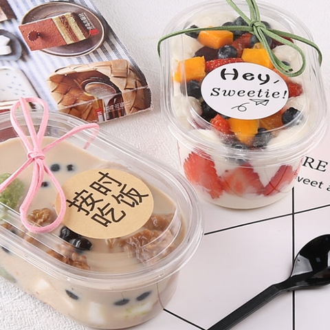 Hộp pet oval 450ml - XY150 (15*9*6 cm)