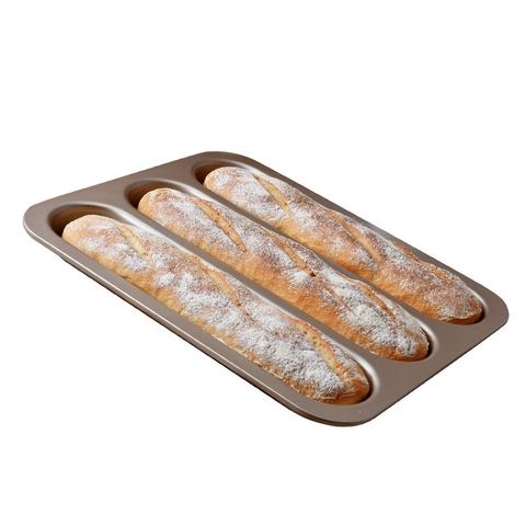 Khuôn nướng bánh mì baguette 3 ô cao cấp Suncity
