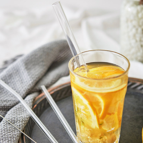 Ống hút thủy tinh thẳng trong suốt 14mmx20cm