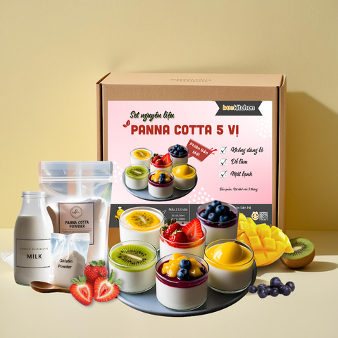 [SNL] Panna Cotta siêu mứt 5 vị (60g mứt mỗi vị + 50 hũ đựng)