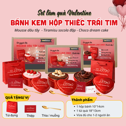 [SNL] Bánh kem hộp thiếc tim đỏ