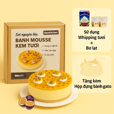 [SNL kem tươi] Bánh Mousse chanh leo (Chỉ giao HN-HCM)