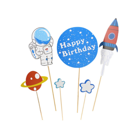 Set que cắm HPBD vũ trụ xanh