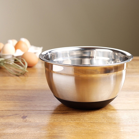 Tô trộn bột inox đế silicon 16 cm 9918