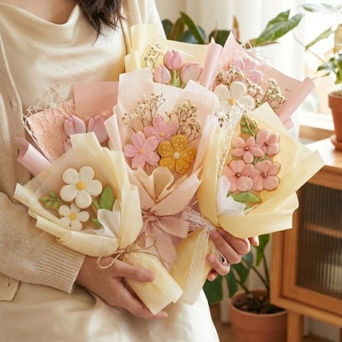 [BEECAKE] Bông hoa cookies icing 1 bông