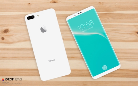 iPhone 8 Jet White màn hình cong so dáng Galaxy S8
