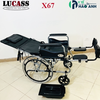 xe lăn đa năng có bô vệ sinh ngả nằm lucass x67