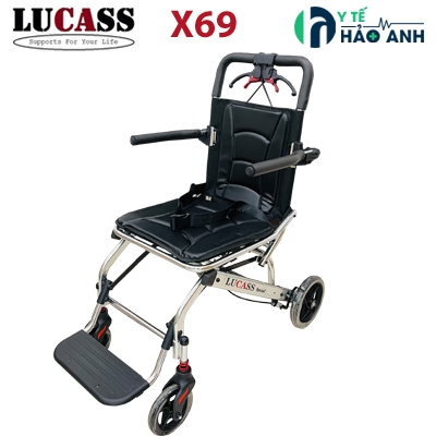xe lăn khung nhôm gấp gọn du lịch lucass x69